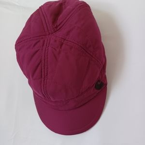 Women's Carhartt Burgundy Y2K Aesthetic Quilted Puffer Newsboy Cap Size OS